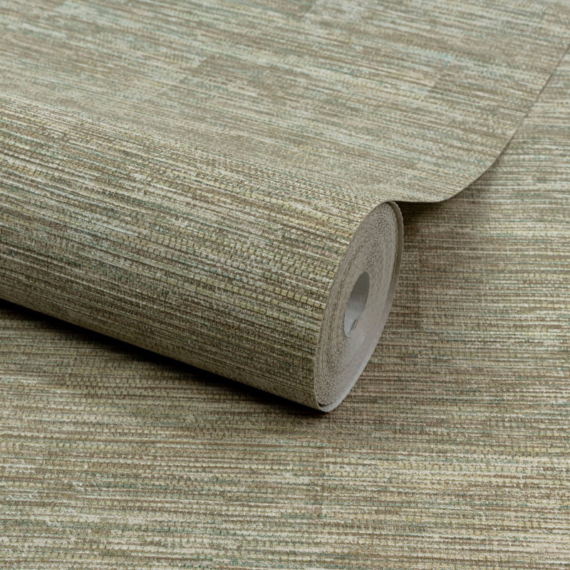 Precious Weaves Collection Abstract Plain Wallpaper Roll, Gold