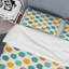 Ensemble de housse de couette en microfibre vert / orange 3 pièces-380705250