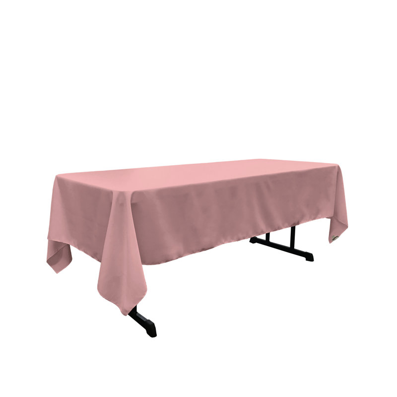 Rectangular Stain-Resistant Polyester Tablecloth - Basics by Wayfair™, Dusty Rose, 120" x 60"