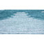 Tapis bleu à motif géométrique-109140716