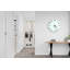 Horloge murale en verre trempé vert menthe, horloge arc-en-ciel cœurs étoiles, décoration murale moderne, horloge mignonne, horloge de salon, cadeau pour elle-2140266851-2140266854