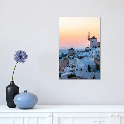 Coucher de soleil à Santorin par Matteo Colombo - Photographie sur toile tendue