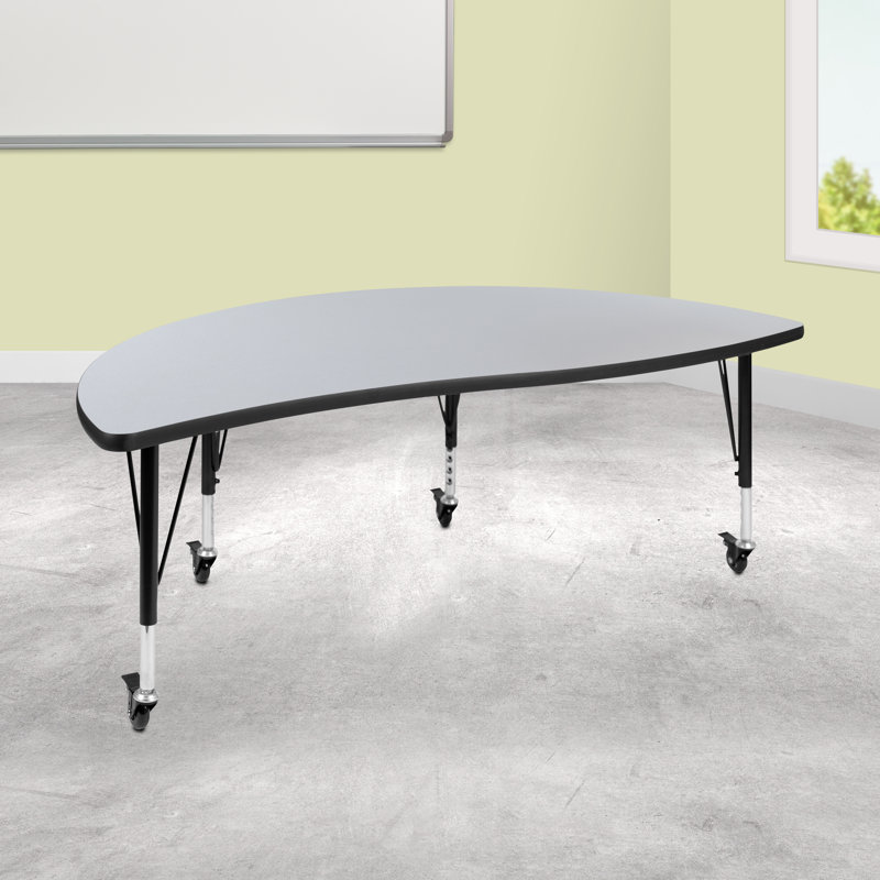 Table d'activité Goddard, Gris, Oui, L 30 po x P 60 po x H 17 à 25 po