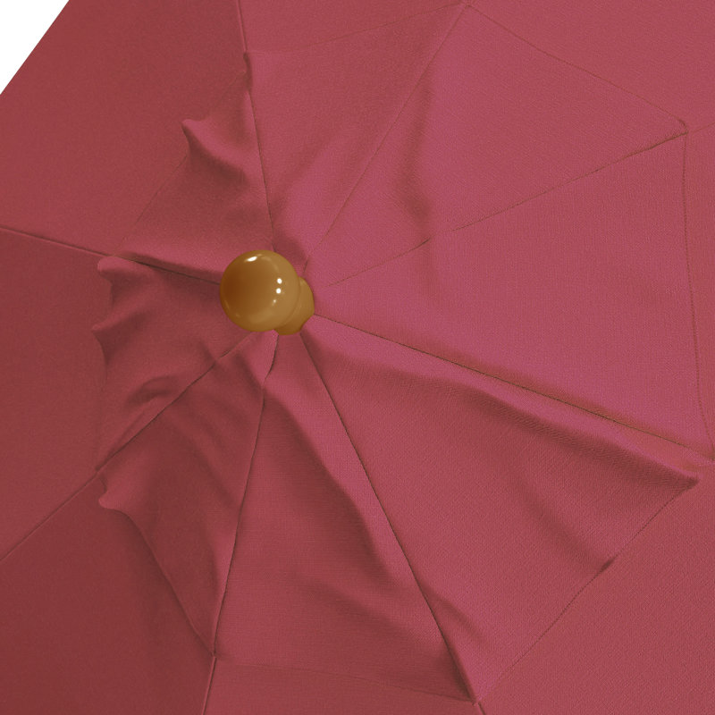 Parasol en bois de teck 11 pi, Rose