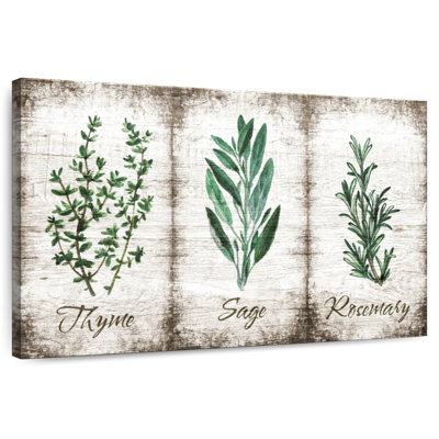 Tergel Thyme Sage Rosemary On Wood