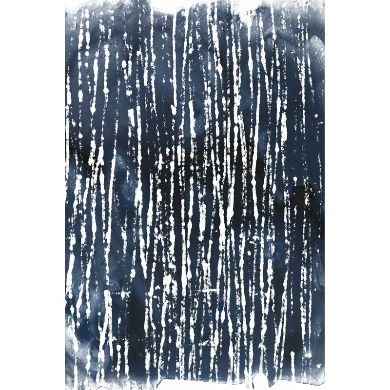 Motif d'encre indigo III, H 48 po x l 32 po