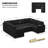 Upholstered 110.2 " U-Shaped Sofa Bed-101957204