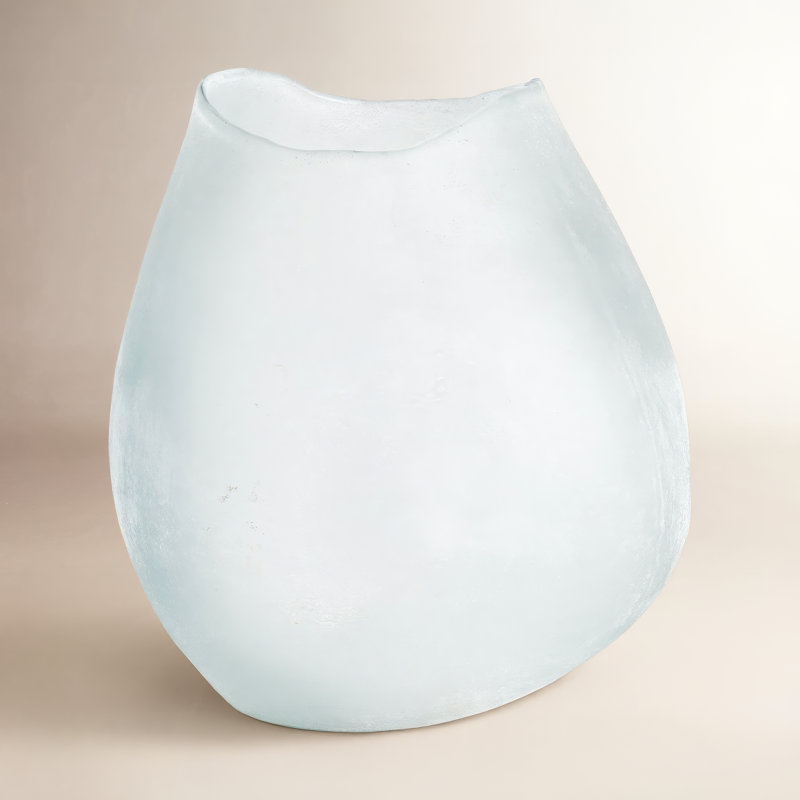 Glass Table Vase, 7" H x 6" W x 6" D