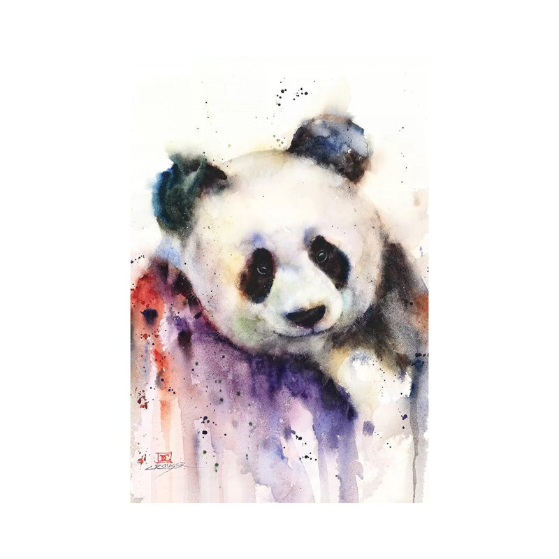 "Panda" par Dean Crouser - reproduction d'art sur toile tendue, H 40 po x l 26 po x P 1,5 po
