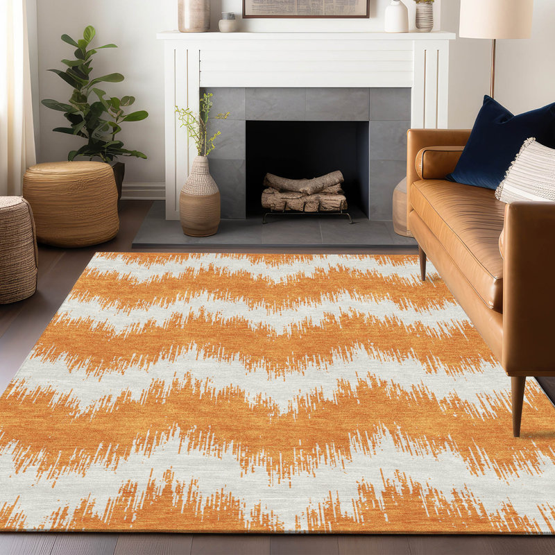 Malek Indoor/Outdoor Area Rug with Non-Slip Backing, Rectangle 3' x 5'