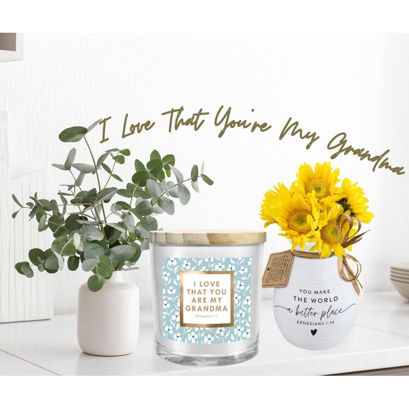 Fresh Scented Jar Candle with Glass Holder