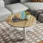 31.5" Circle Coffee Table for Living Room, 2-Tier Wood Accent Center Table with Open Storage-419197710