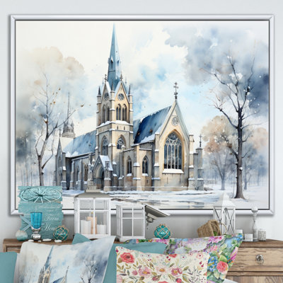 Église minimalisme harmonie - reproduction sur toile