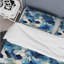 White And Blue Hexagons Dreams II - Ensemble de housse de couette géométrique-1997037214