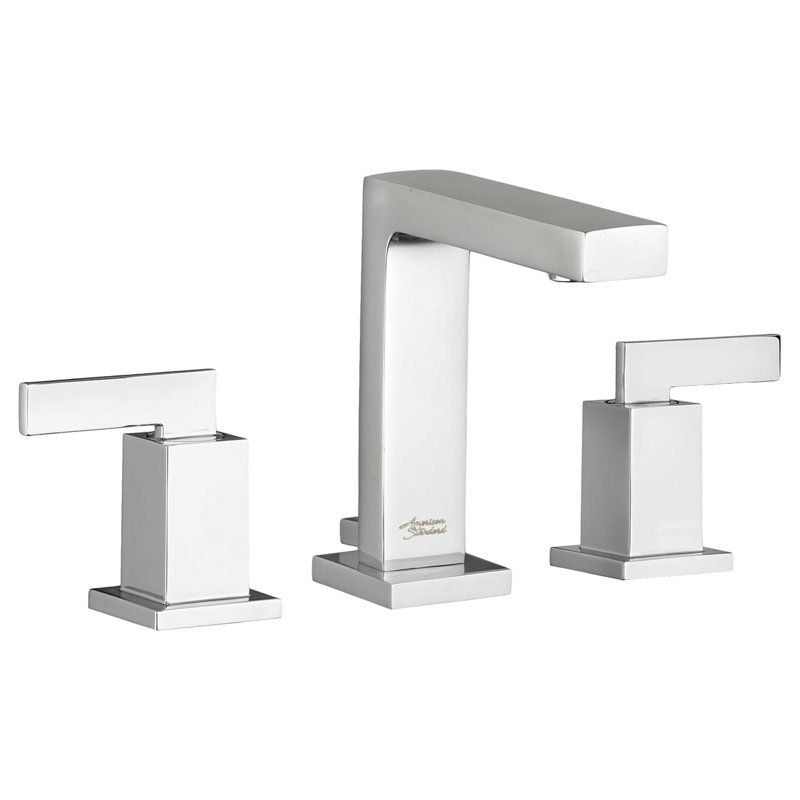 Robinet de salle de bain espacé avec ensemble de drain Times Square, Chrome
