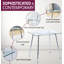 Briadale Glass Top Metal Base Dining Table