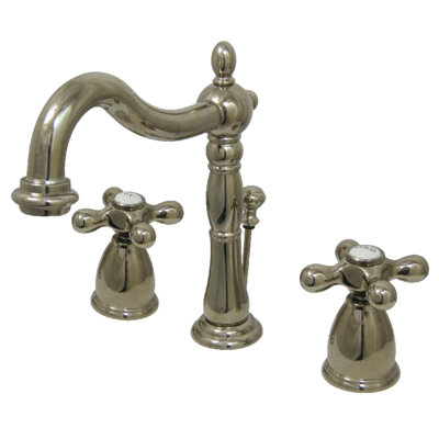 Robinet de salle de bain à deux poignées et à 3 trous à fixation sur comptoir avec bonde mécanique Kingston Brass