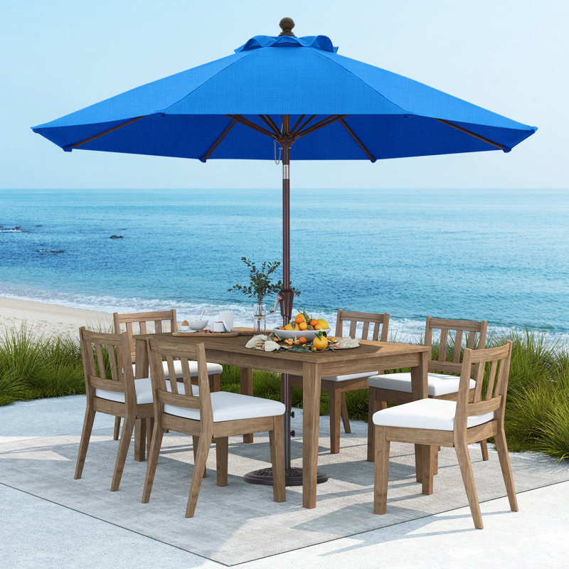 Parasol de patio en oléfine 9 pi 9 pi, Bleu ciel