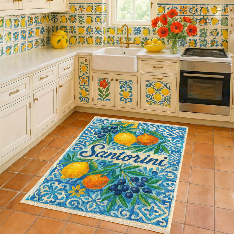 Tapis de couloir Santorini