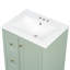 "Meuble-lavabo de 24 pouces avec rangement, tablette réglable, panneau de fibres à densité moyenne et bois d'hévéa, finition de cloison amovible"