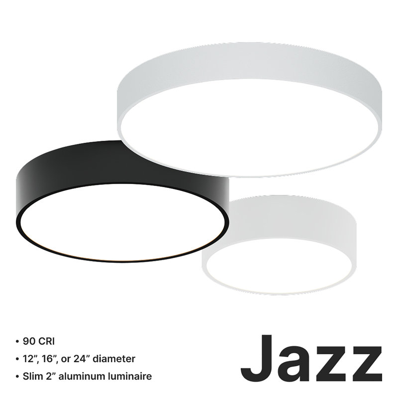 Jazz Surface Round - 16" W - Direct - Black, 16", 11, Black