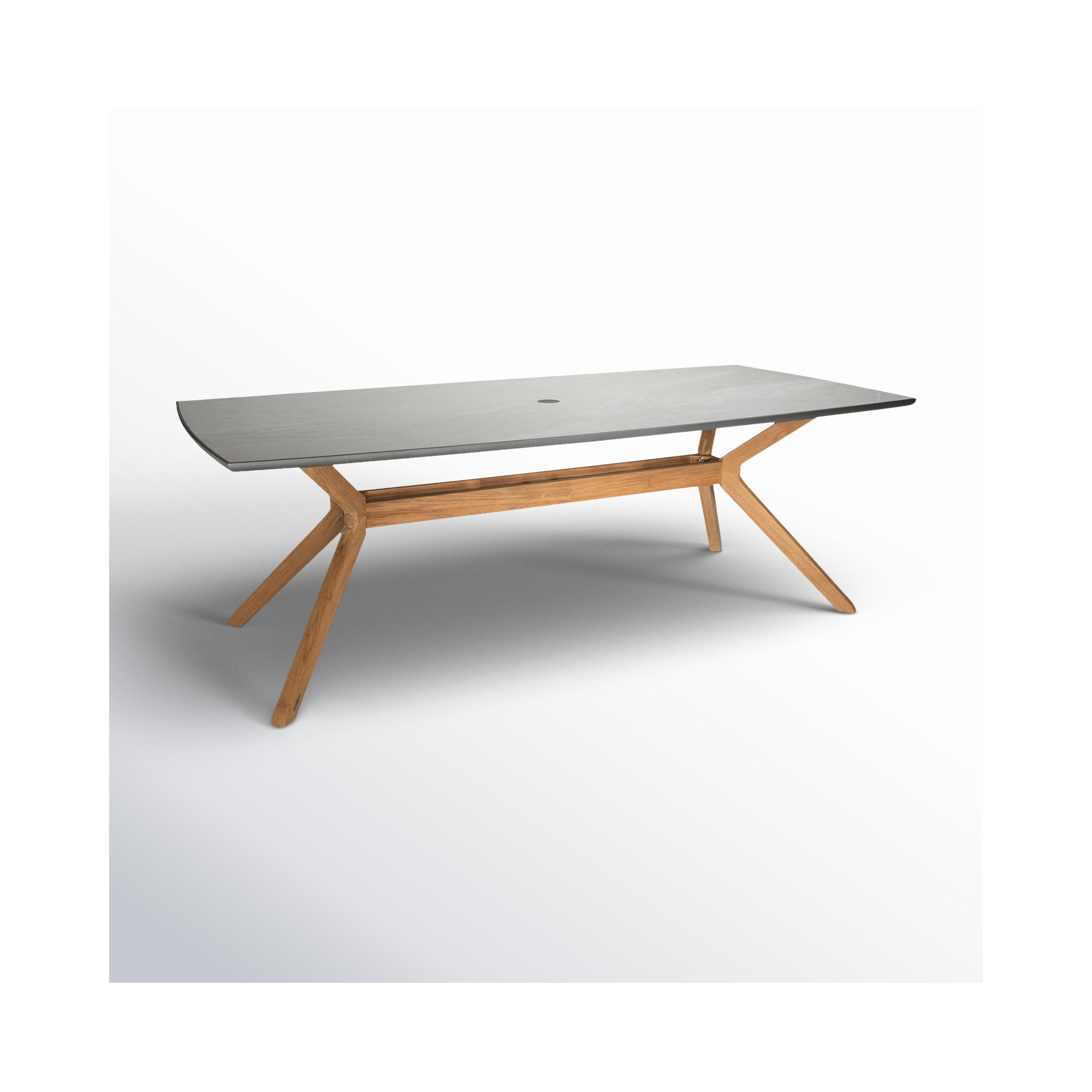 Amira 87'' Ceramic Outdoor Dining Table, 29.5" H x 87" W x 40" D