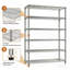 6 tablettes de rangement à 6 niveaux pour 2100 lb, étagères en métal Étagères en métal pour le rangement Étagères de garage réglables pour le garde-manger Cuisine P 17,7 po x l 47,3 po x H 82,4 po