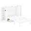 Lit peu encombrant avec configurations de tablettes, tiroirs et options modernes pour grand lit,
