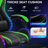 Hoffree LED Ergonomic Gaming Chair with Bluetooth Speakers and Vibration Lumbar Pillow-69741811