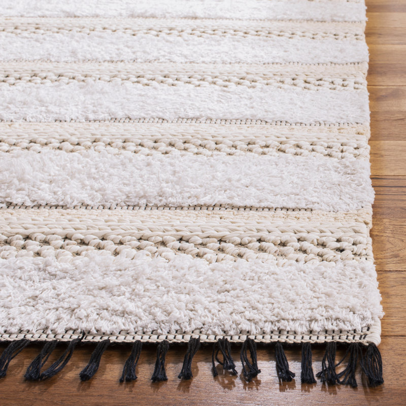 Rusanda Flat Weave Cotton Striped Rug, Rectangle 3' x 5'