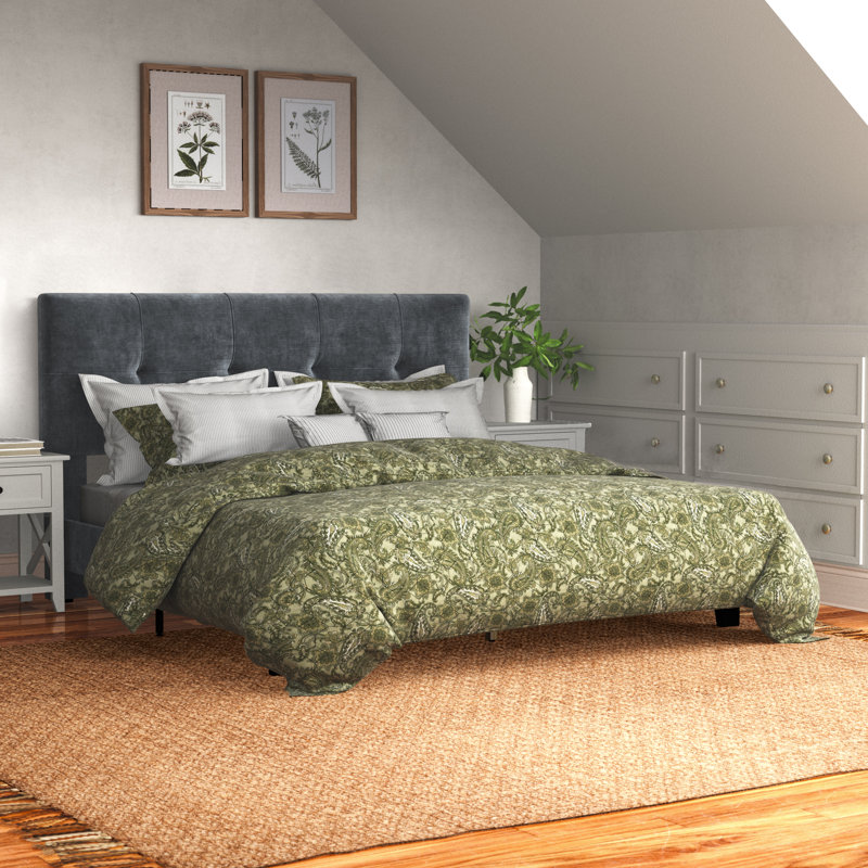 Nance Upholstered Standard Bed, California King, Taupe