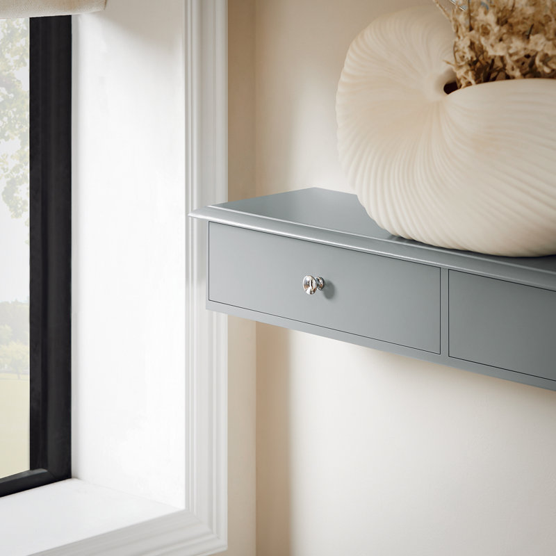Lamartine Floating Shelf with Drawer, Grey