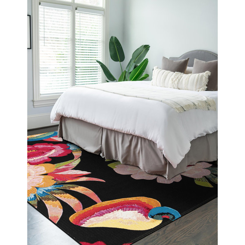  Floralis Outdoor Botanical Rug, Rectangle 5'1" x 7'1"