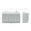 Hamlet 67'' Double Bathroom Vanity with White Quartz Top-93068168