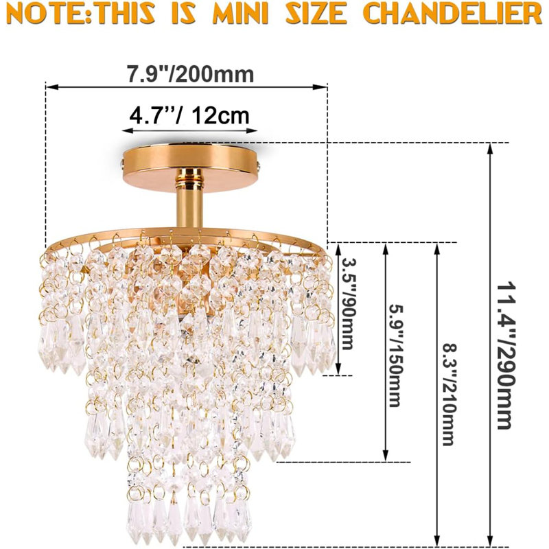 Three Layer Raindrop Crystal Chandelier