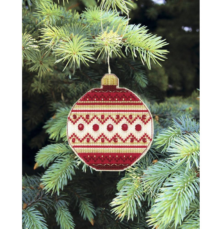 Arbre de Noël miniature. Ensemble de broderie au point de croix sur toile en plastique T-10C