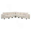 Canapé modulaire 7 pièces avec sièges de rangement, poches latérales, ports de charge et canapé modulaire-655921924