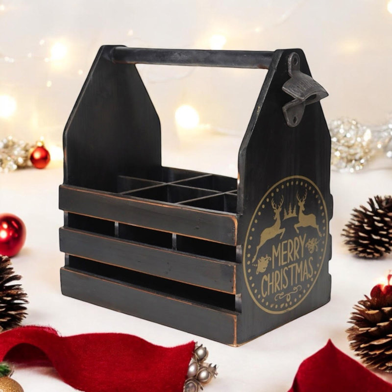 Anjelica 6 Bottle Tabletop Wine Bottle Rack, Black