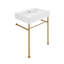 Lavabo console en céramique Claire 24 avec pieds chromés-731963041