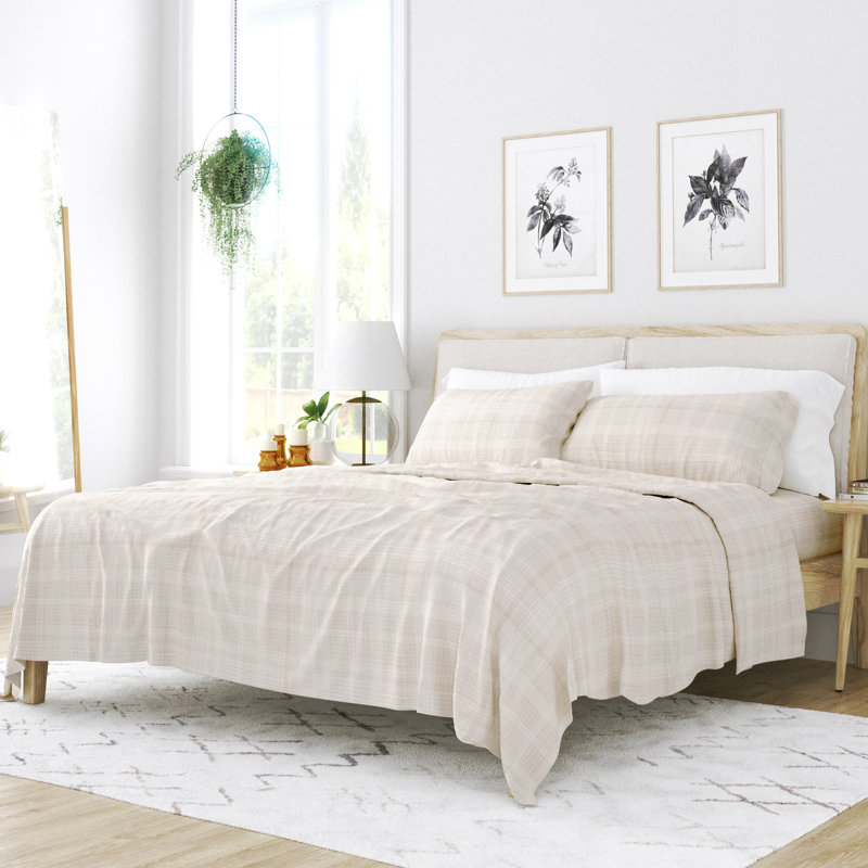 Becky Cameron™ Thatch Pattern Bed Sheet Set, Ray, Queen