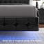 Lit flottant rembourré en polyuréthane Bocar avec capitonnage, blanc ou noir-267679812-267679815