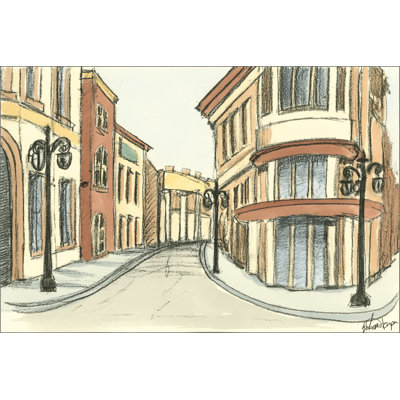 Sketches of Downtown IV (ST) 1 Piece Wrapped Canvas Painting