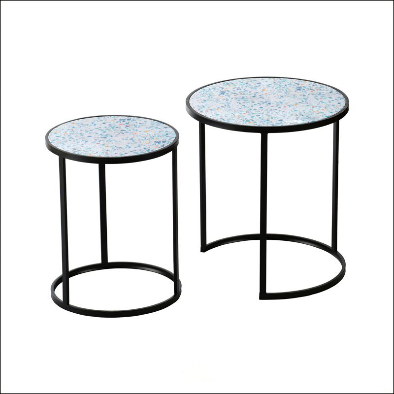 Ensemble de 2 tables de bout rondes