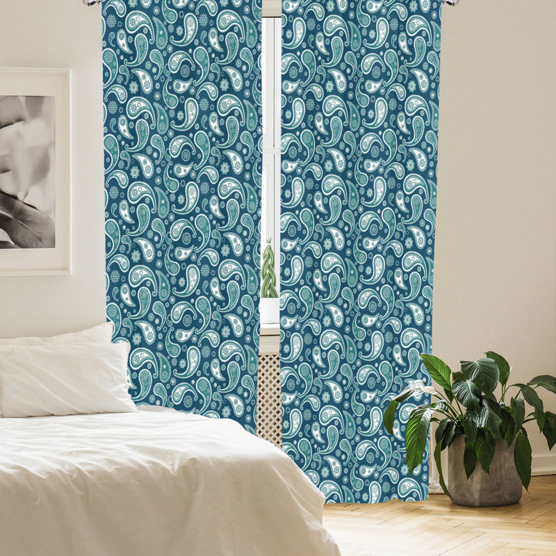 Panneau coulissant semi-diaphane avec passe-tringle Paisley, 28 po x 63 po