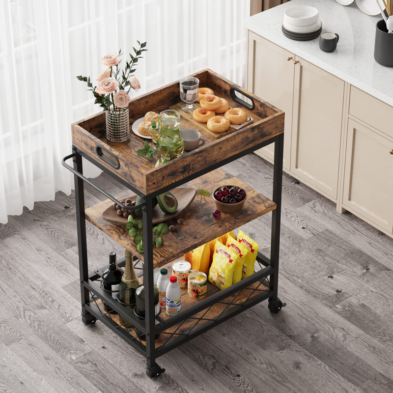 Yanisley Metal Bar Cart, Vintage
