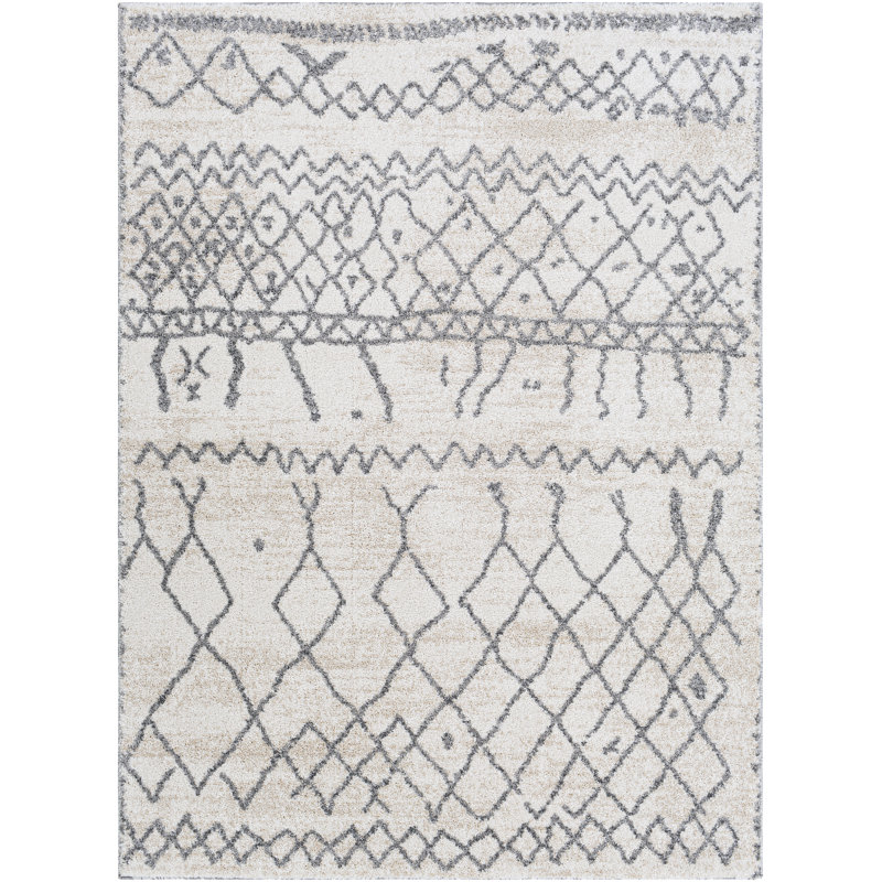 Tapis gris/kaki zone sud-ouest Arlo, Rectangle 7 pi 10 po x 10 pi