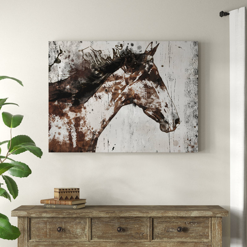 « galaxy cheval i », peinture sur toile tendue, H 35 po x l 47 po x p 2 po