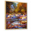 Fall River Lines with Stones in Forest - Peinture sur toile-67443005-67443014