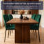 Tufted Upholstered Velvet/Suede Armless Dining Chair with High Back-538156159