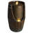 Outdoor Barrel Water Fountain With Lights Rustic Wood Look Resin Handmade Waterfall Garden Decor For Patio Yard Porch-1928725287